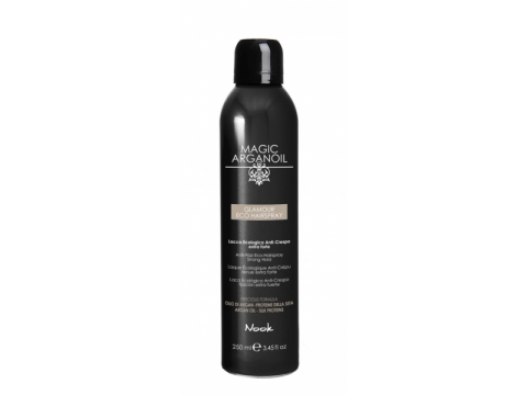 Nook Secret Argan Glamour Eco Hairspray Stiprios fiksacijos šlapias plaukų lakas 250ml